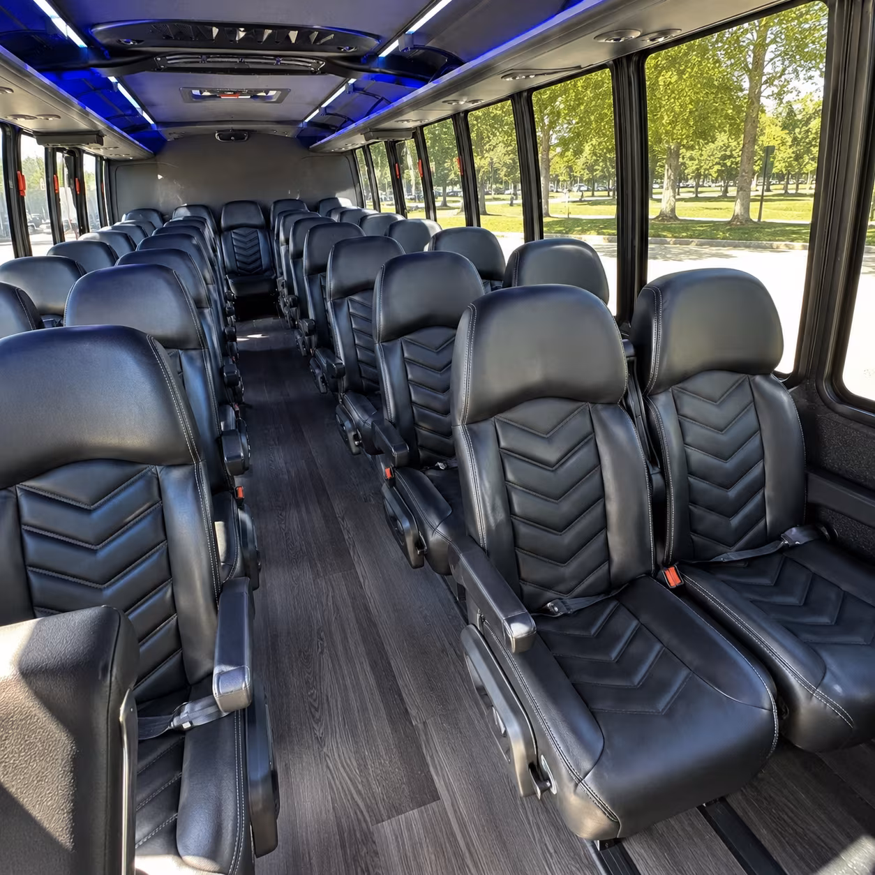 columbia 25 passenger minibus interior