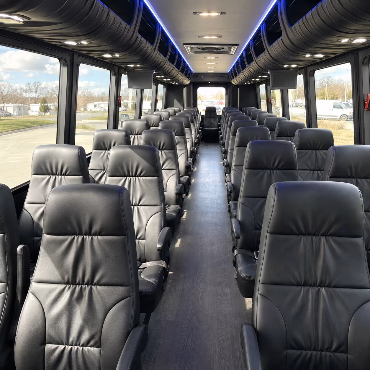 columbia 30 passenger minibus inside