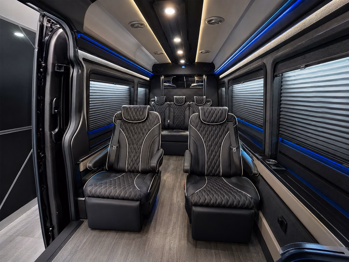 columbia sprinter van with driver inside